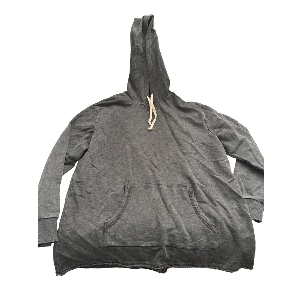 Alternative‎ Apparel Charcoal Grey Distressed Wash Hoodie Sweatshirt 3X NWOT